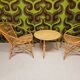 Garden lounge set in vintage bamboo rattan 1960