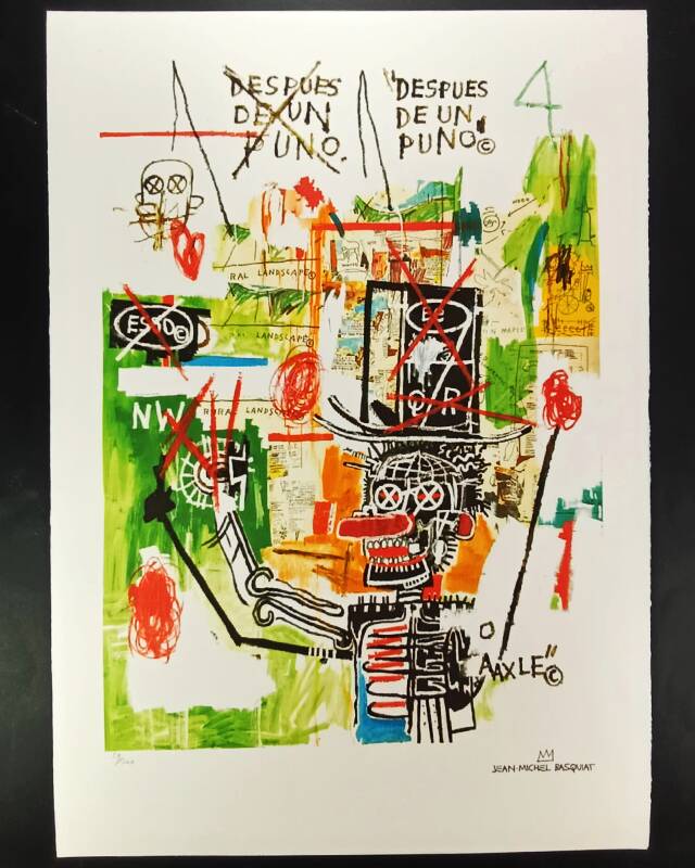 1990s Jean-Michel Basquiat Limited Edition Lithograph -After