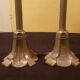 Pair of art deco pewter candlesticks.