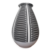 Vase Schlossberg vintage, années 1960/1970 – Graphisme noir et blanc