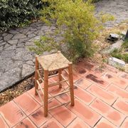Rush and birch stool DLG Charlotte Perriand 1960