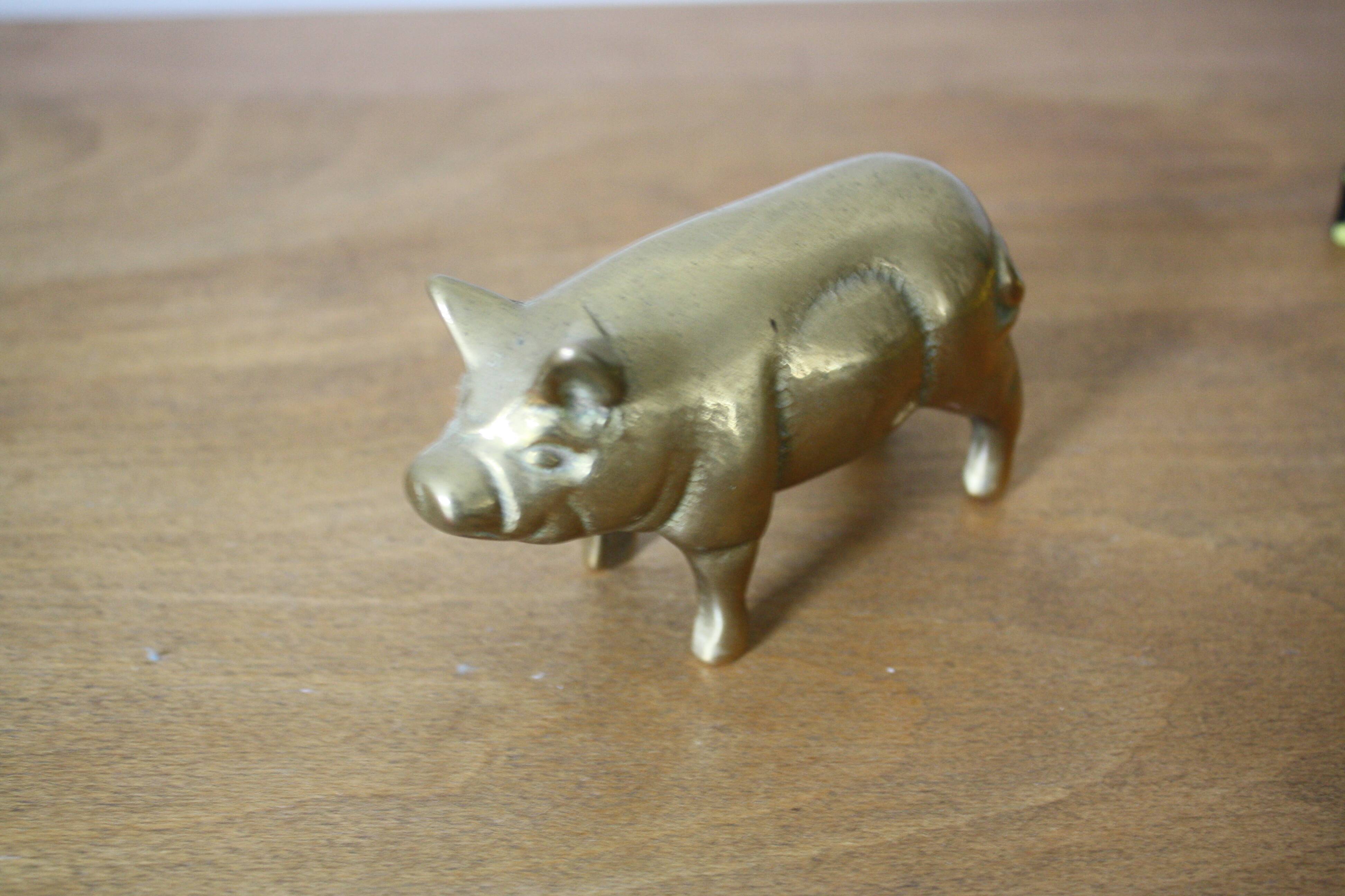 Pig in brass