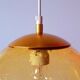 Amber bubbles glass pendant light