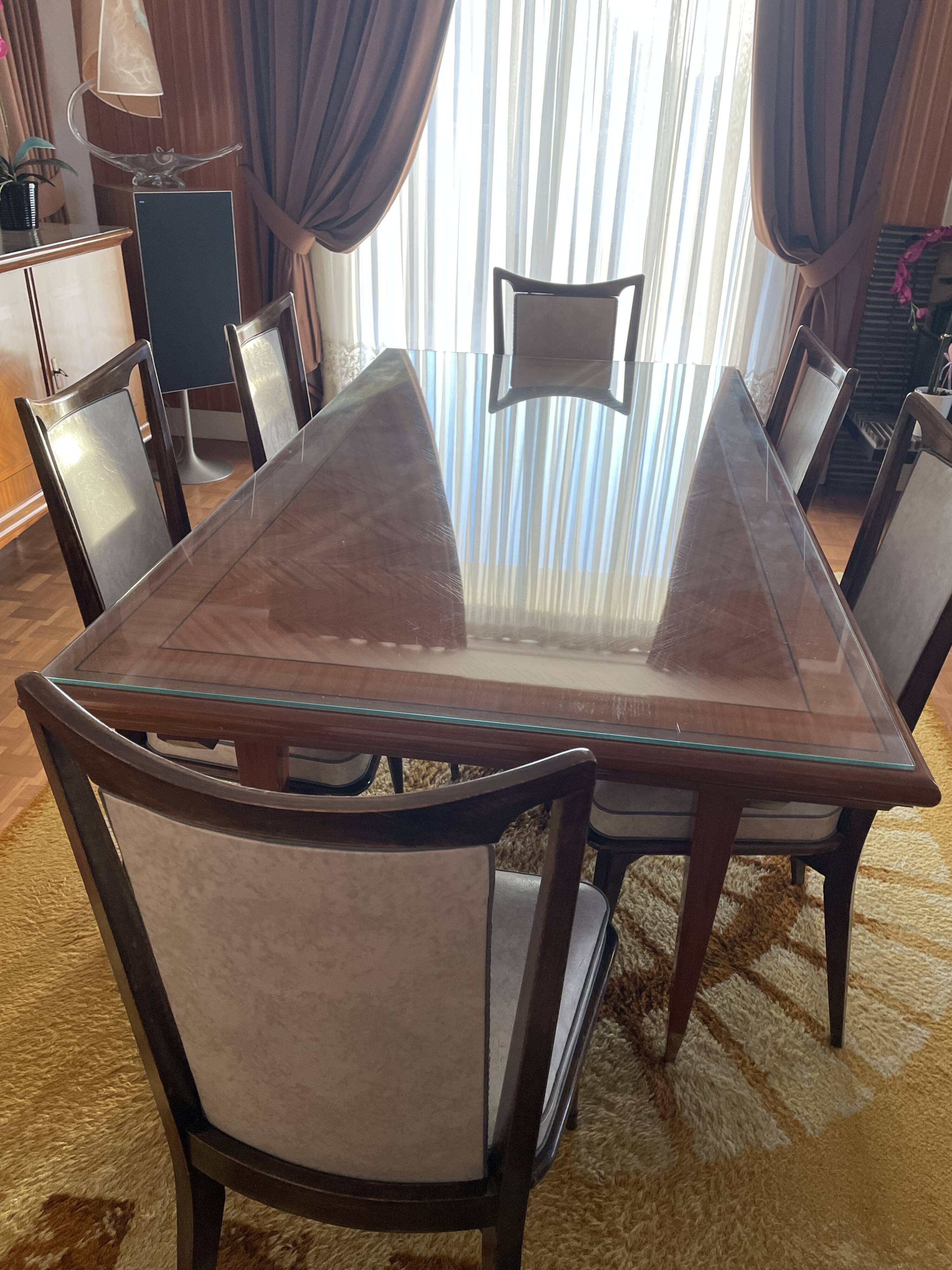 Rectangular table and 6 chairs