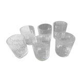 6 authentic Baccarat crystal whisky glasses