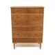 Scandinavian "tallboy" chest of drawers in oak, Sweden, 1950