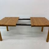 table à manger extensible en bois de pin, Rainer Daumiller, années 1970