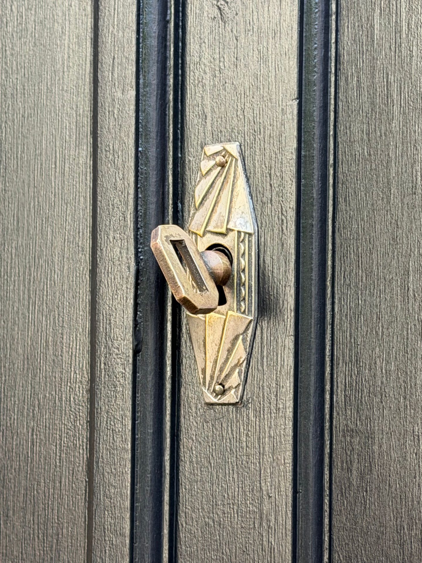 Renovated black Art Deco Parisian wardrobe