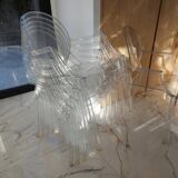 Set of 6 Starck Louis Ghost chairs by Kartell