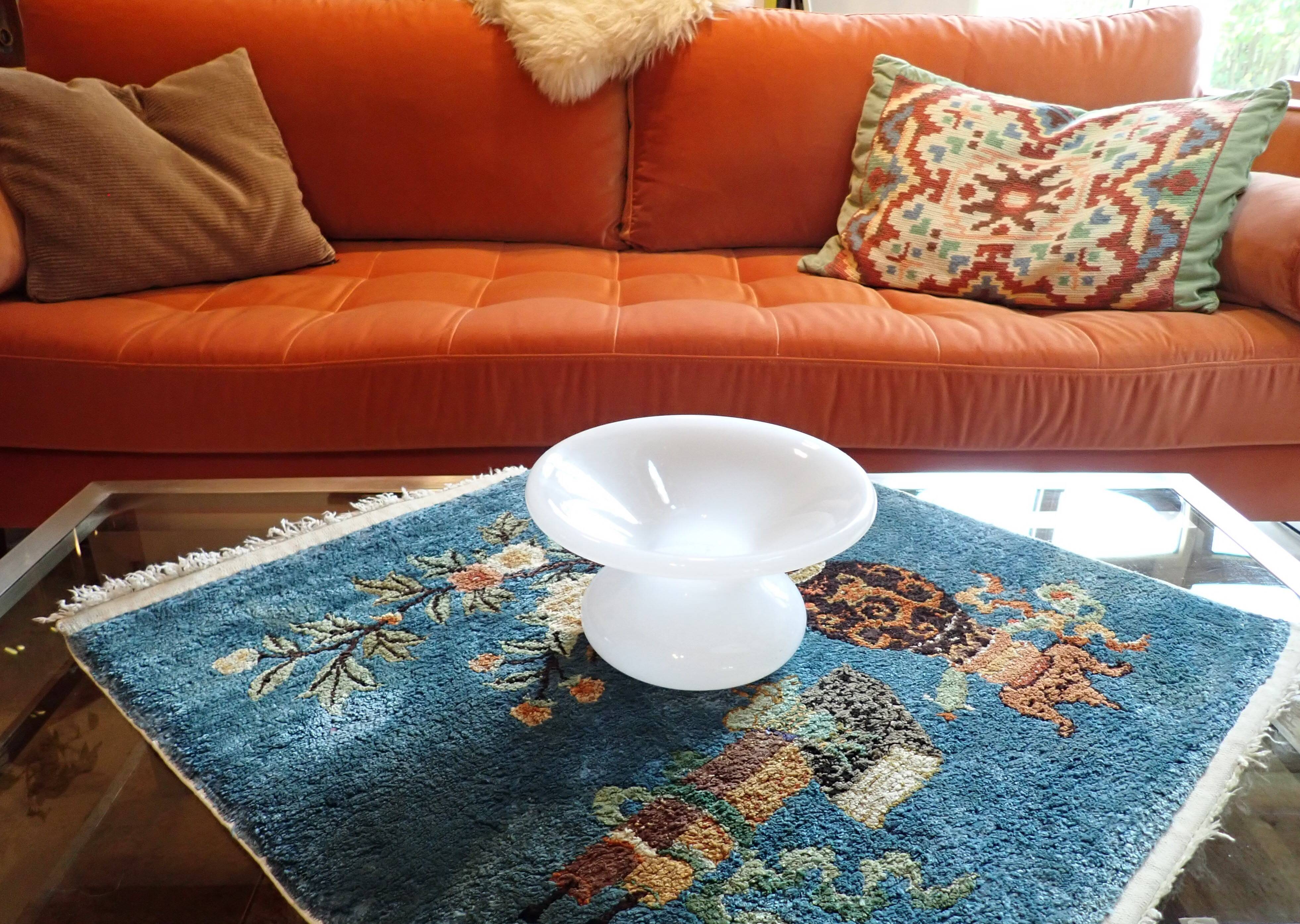 White opaline vase - late 19th or early 20th century