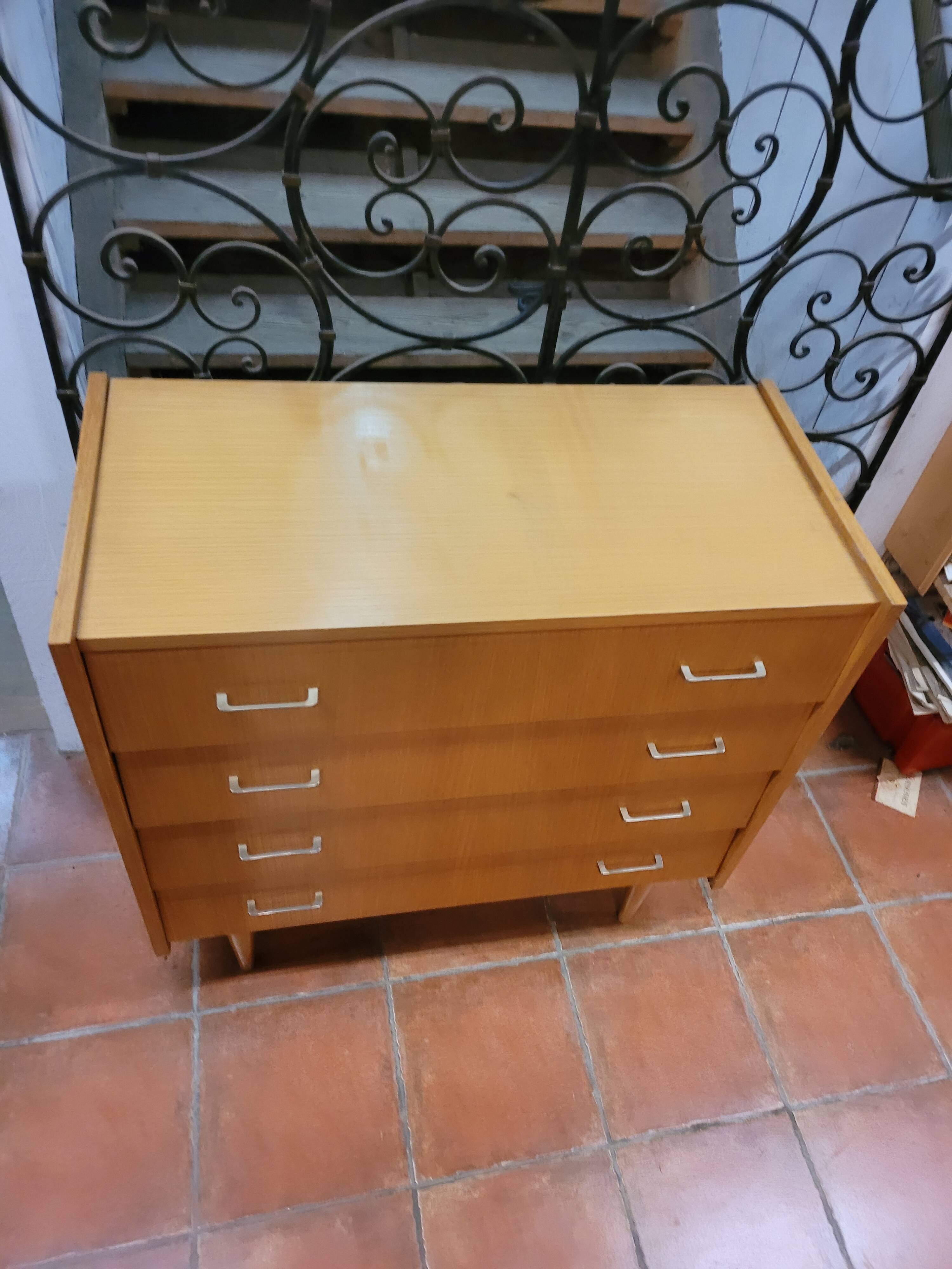 Vintage oak chest of drawers from the 60s