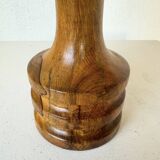 1950s turned olive wood table lamp