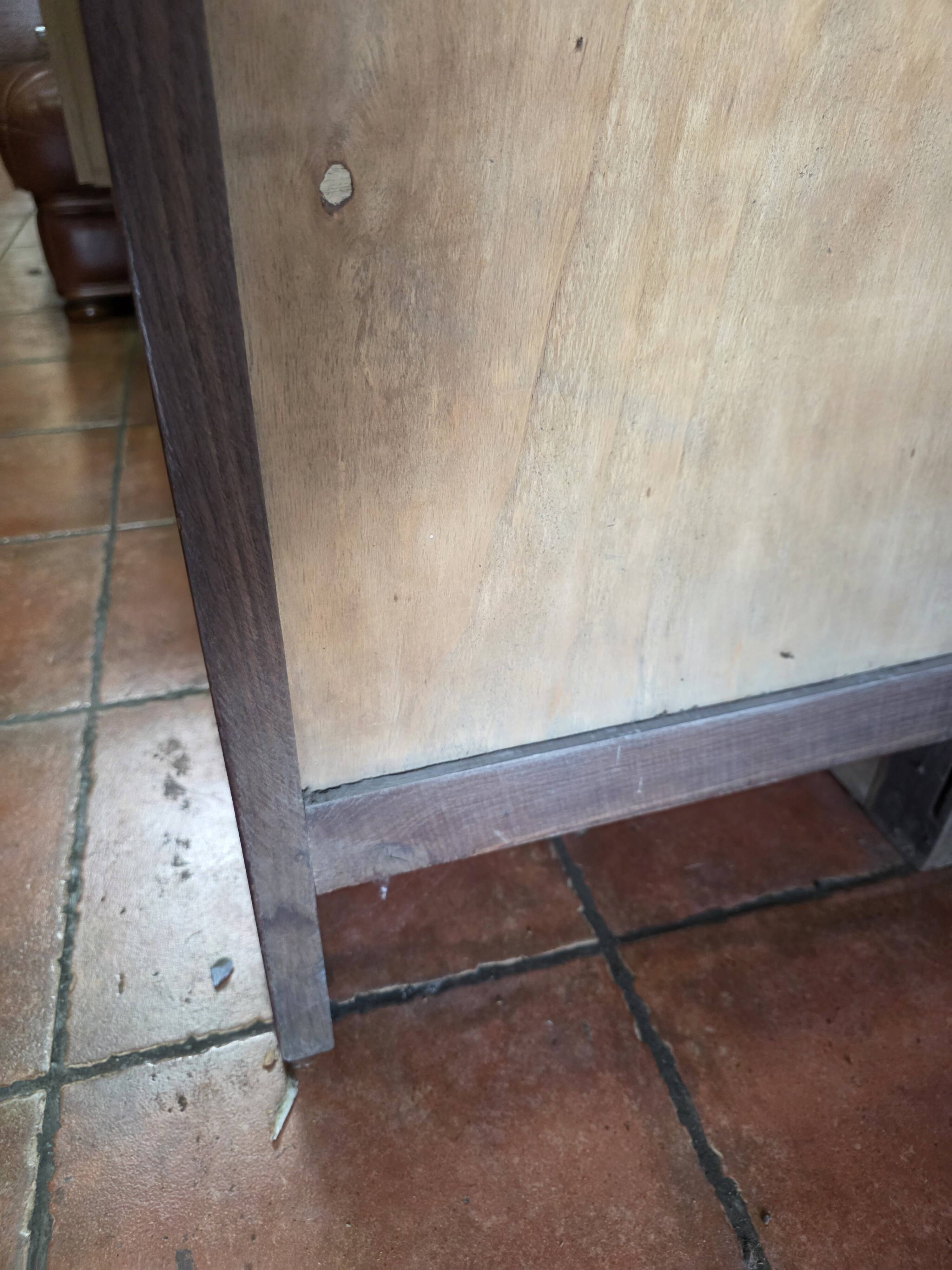 Antique double curtain cabinet in oak