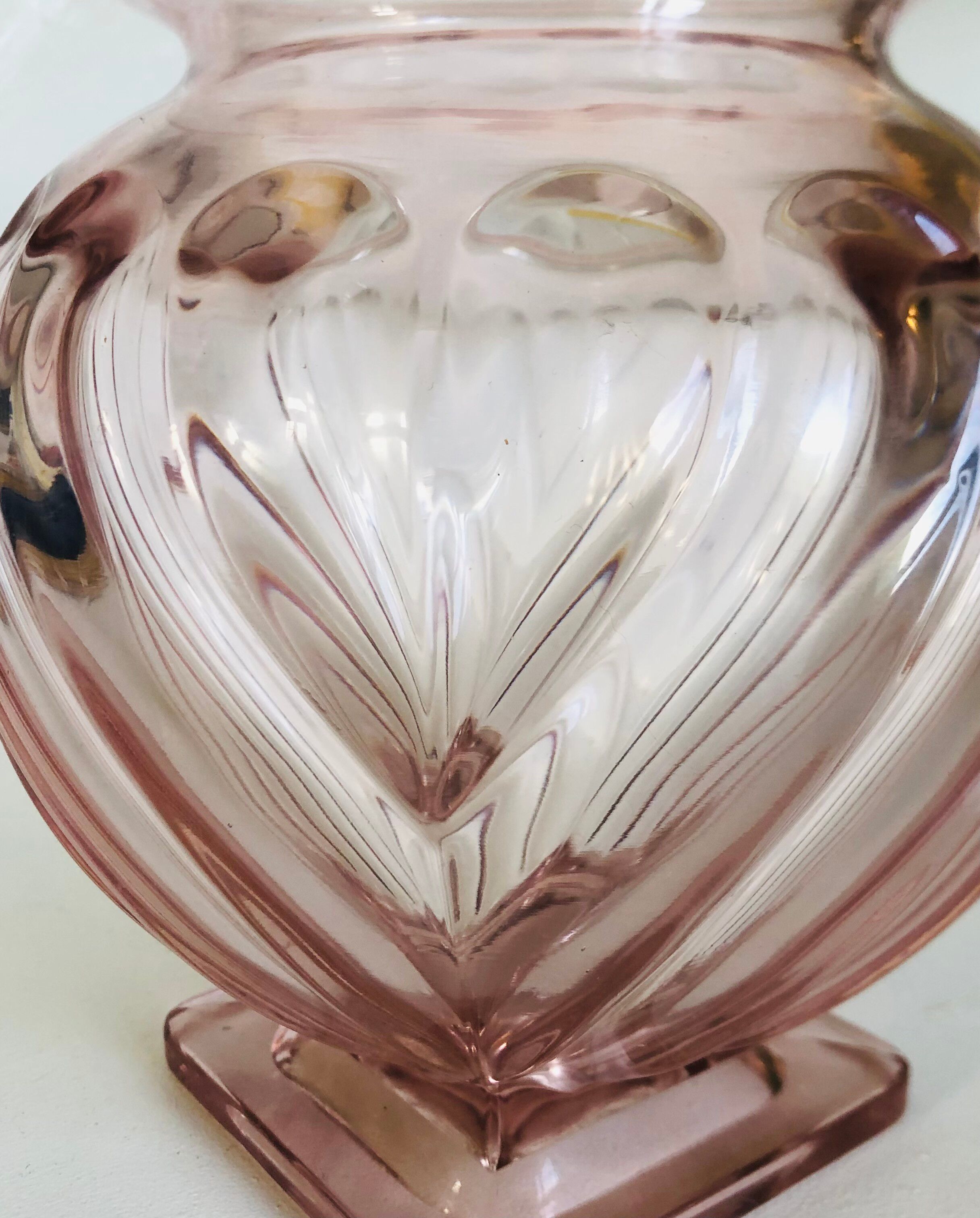 Art Deco glass vase Rosaline by Rudolf Schrötter for Inwald