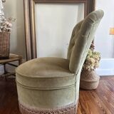 Fauteuil crapaud en velours