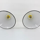 Enamelled sheet metal wall lights