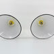 Enamelled sheet metal wall lights