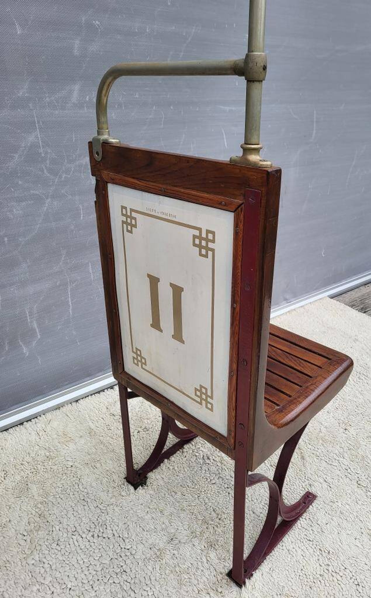 Sprague Metropolitan Parisian bench 1920 with hat rack