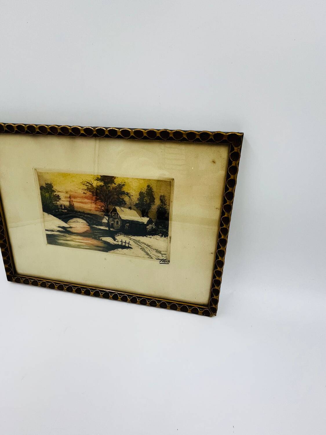 Watercolor still life signed