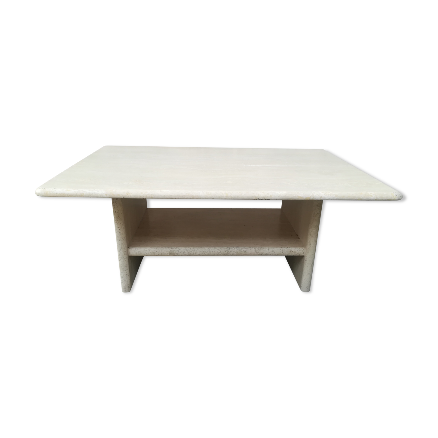 Travertine coffee table
