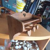 Wooden shelf and coat rack