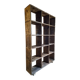 Old industrial shelf / room divider in pine, France, early 20th century