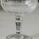 Lot of 4 x Champagne Coupes in Baccarat crystal. Engraved decoration with Greek friezes.