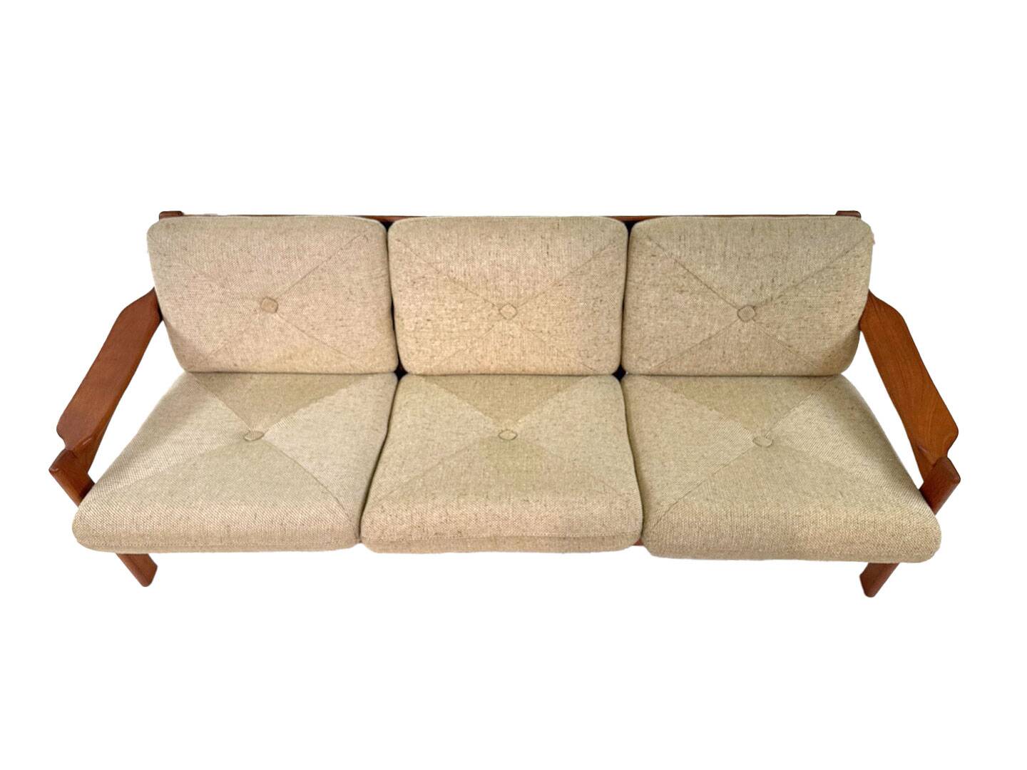 Rare vintage Danish designer three-seater sofa by Niels Bach, 1960s