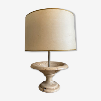 Table lamp in travertin