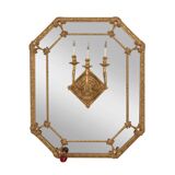 Pair of Louis XIV style mirrors in gilded wood. Circa 1880.