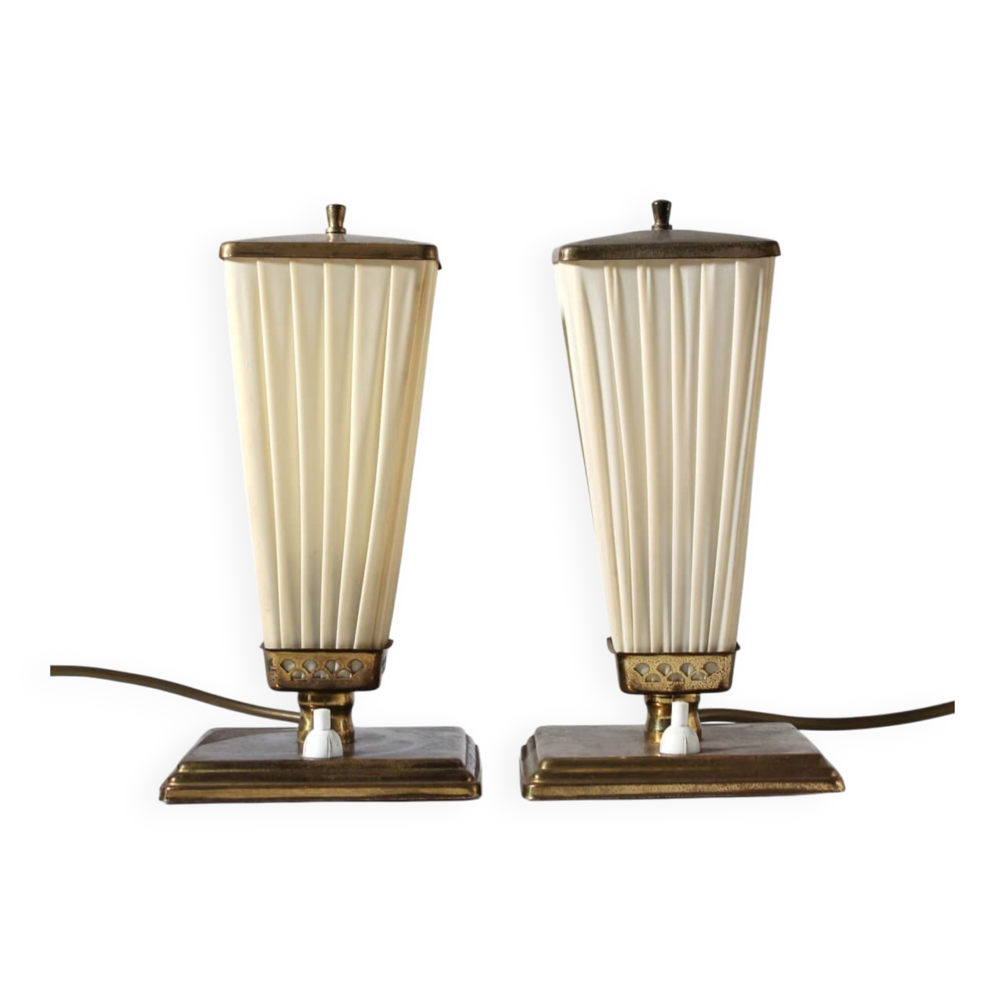 Pair Of Art Deco Bedside Lamps, 1930s