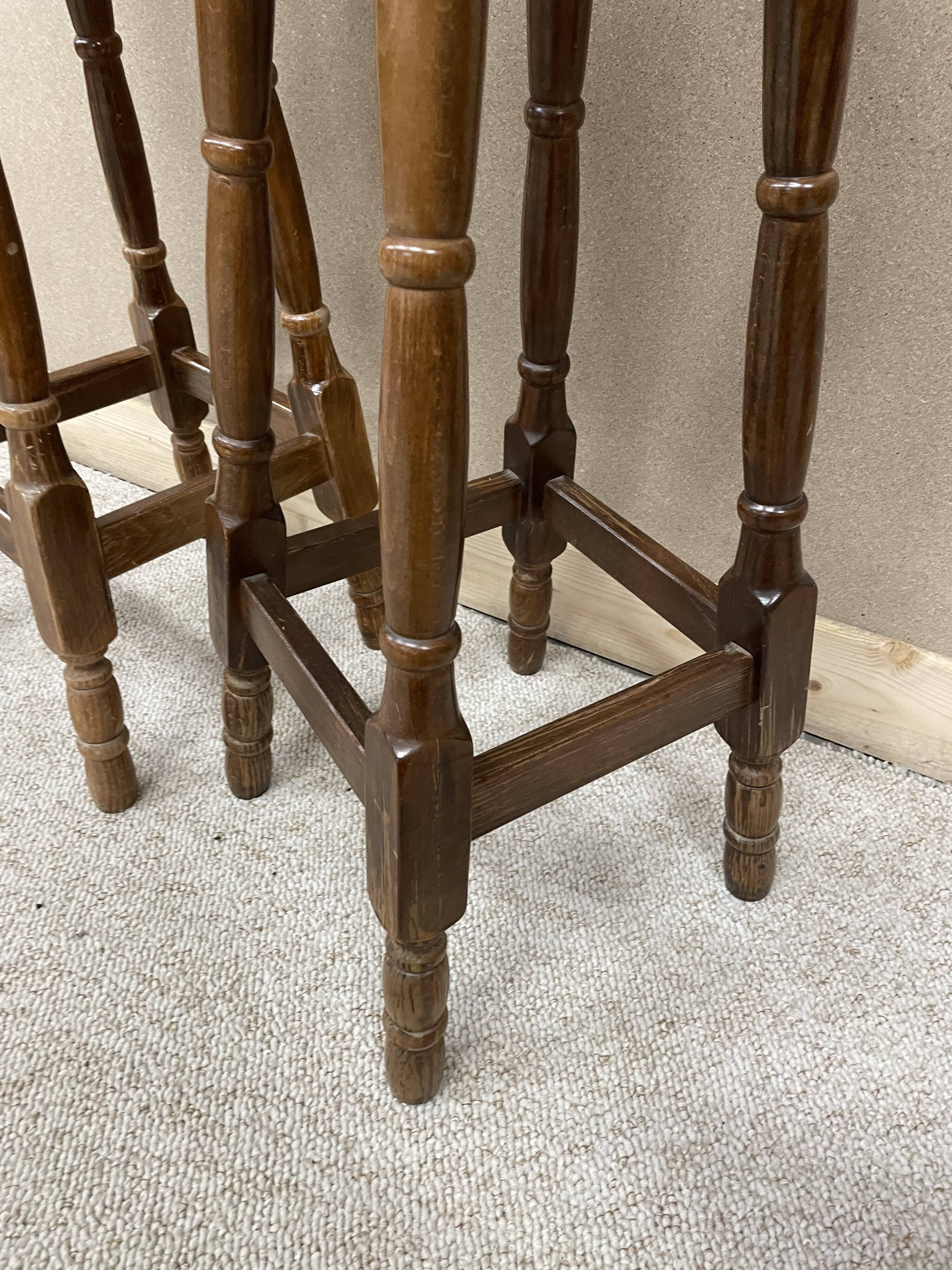 Pair of vintage stools imitation leather