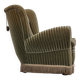 1960s, Danish relax armchair, original condition, green furniture velour.