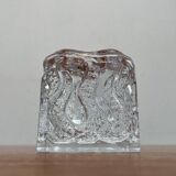 Mid-century glass candlestick by Kurt Wokan for Ingrid Glas, Germany, 1960s.