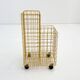 Yellow metal dessert trolley, 1980