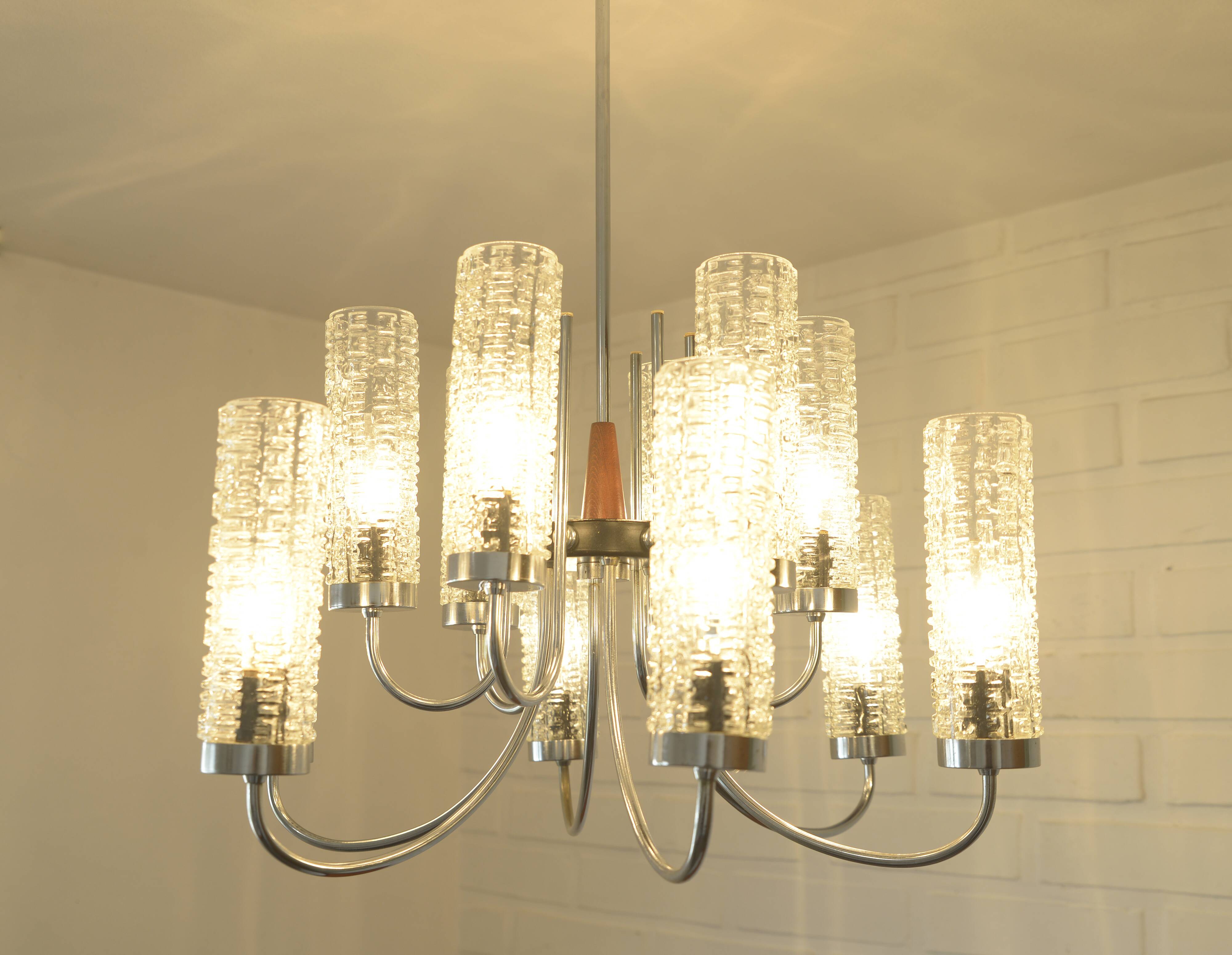 Hanging Lamp Vintage Pendant Light Large Light Fixture Glass Chandelier