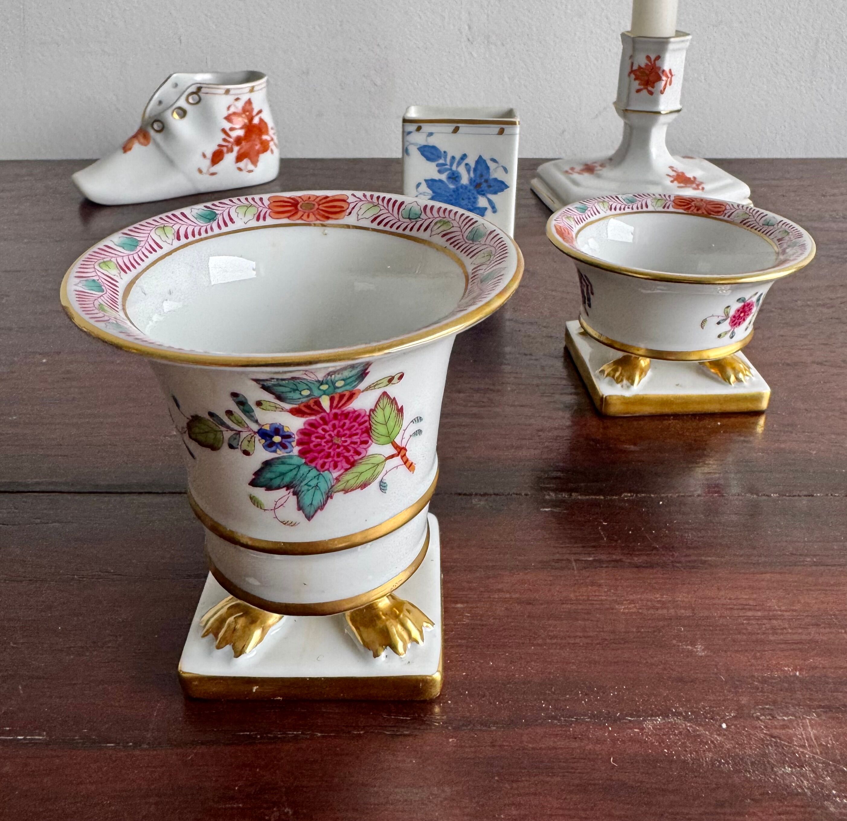 Pair of Small Porcelain Vases by Herend