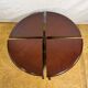 Vintage G-Plan Round Coffee Table & 4 Nested Stools | 1970s | Mahogany & Gl