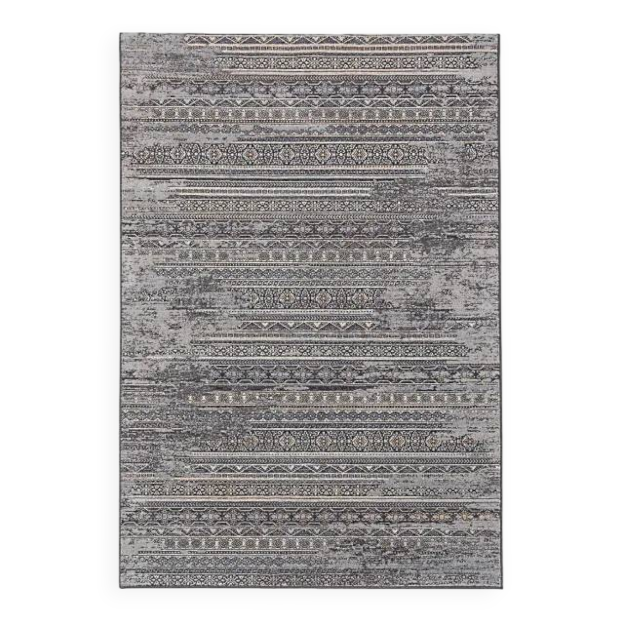 Grey wool oriental rug