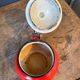 Enamelled teapot