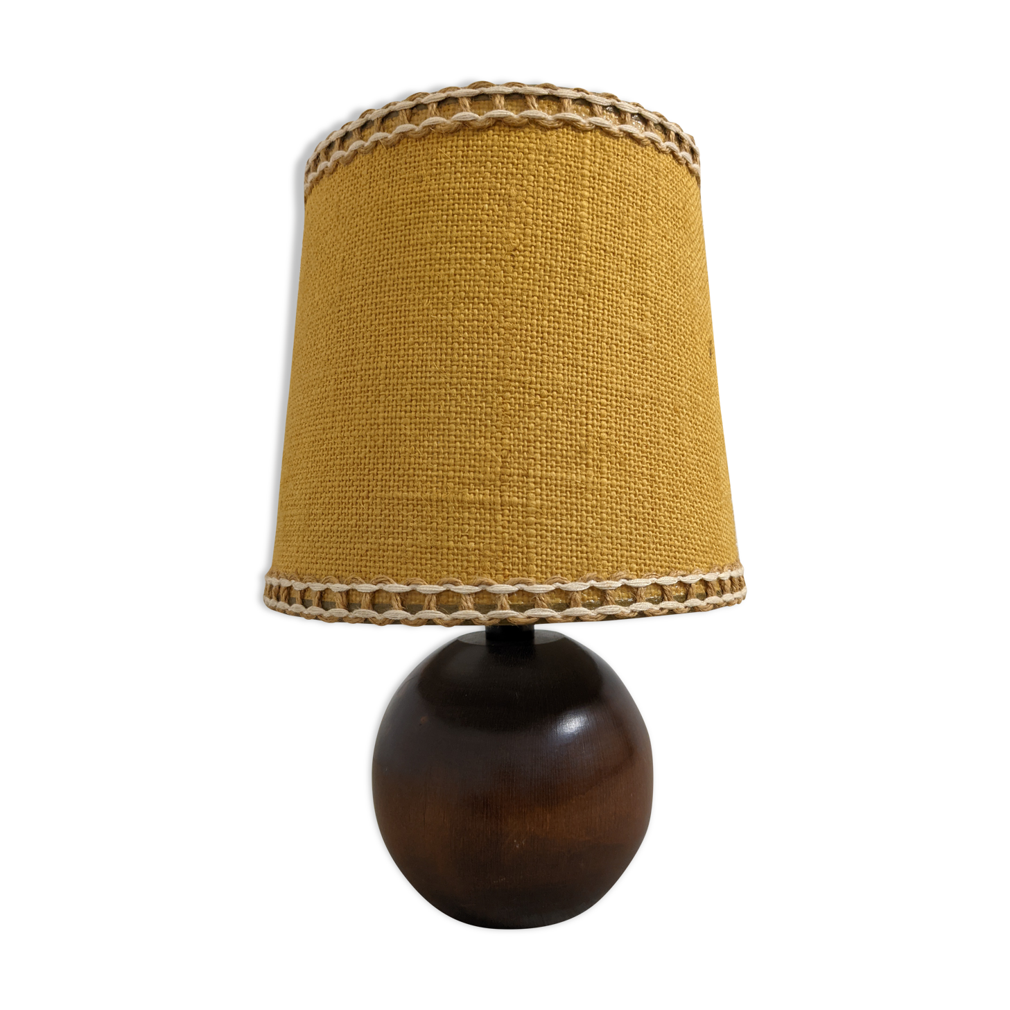Vintage wooden bedside lamp