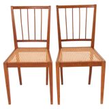 Two elegant Werkstätte Hagenauer M006 chairs by Julius Jirasek, Austria, 1930.
