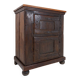 Petit buffet rustique en bois massif - 2 portes et pieds boules.