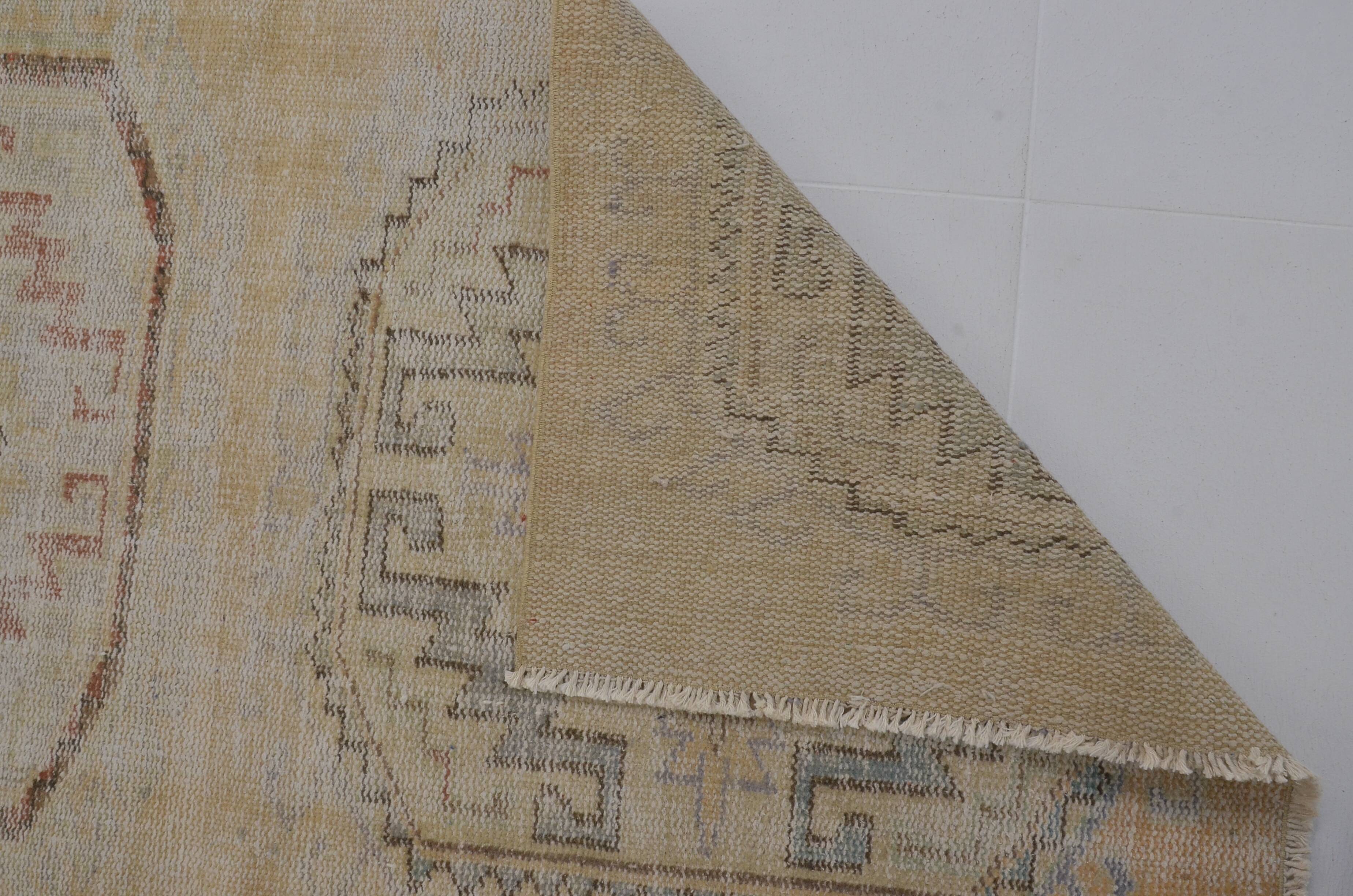 Oushak Antique Hallway Vintage Rug sku1930