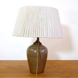 Stoneware lamp with a cotton thread shade, 1970s.