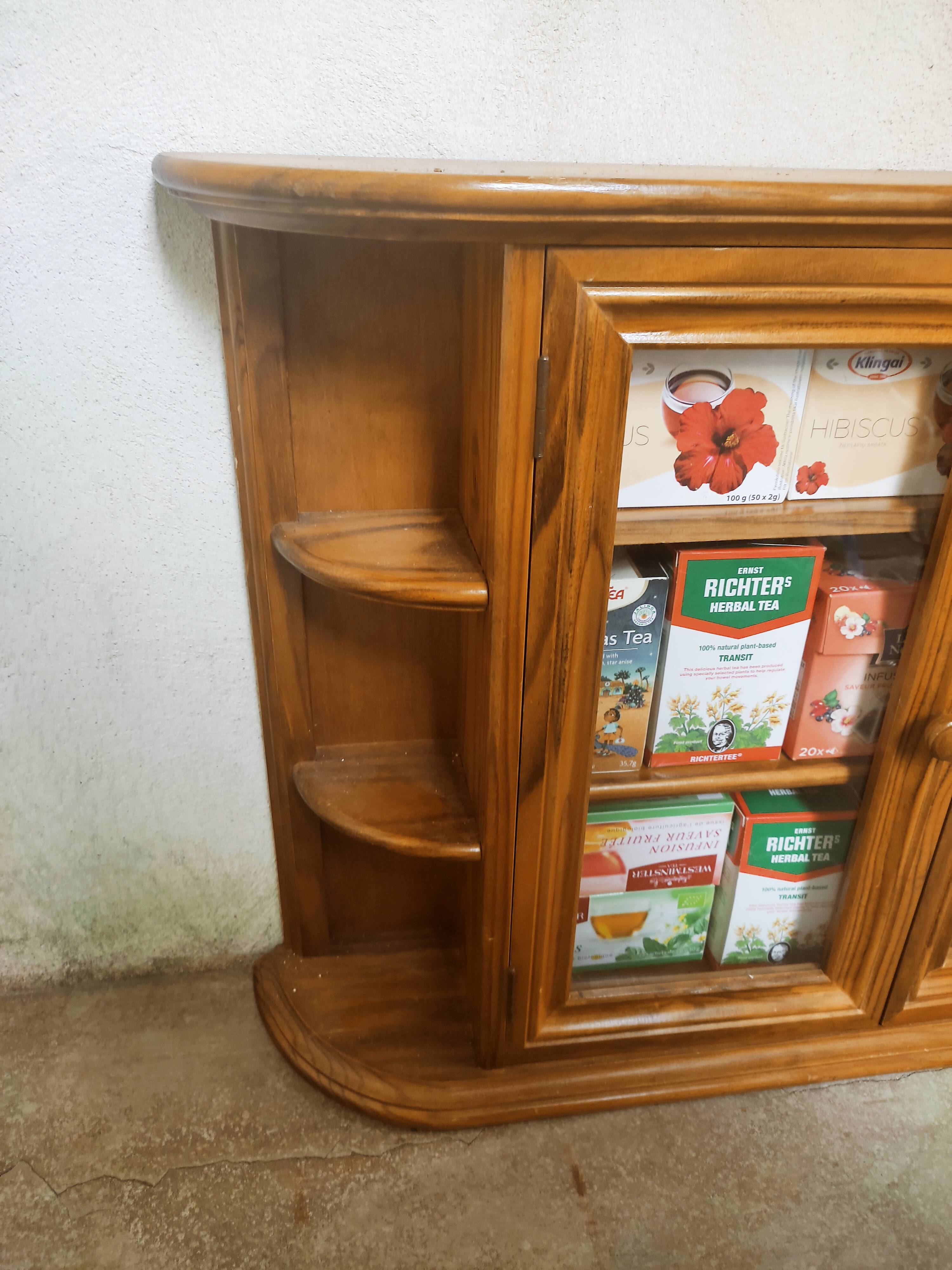 Wooden wall display case