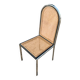 Chaises Bauhaus en hêtre et acier avec assises en cannage