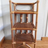 Light rattan shelf with canning