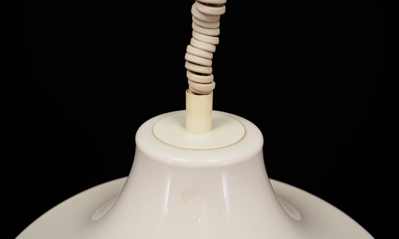 White pendant lamp, Danish design, 1970s, manufacturer: Fog & Morup