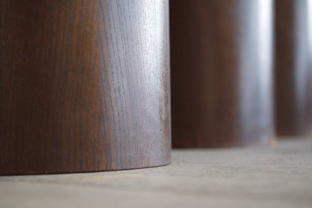 Three Gigogne Travertine coffee tables 1960